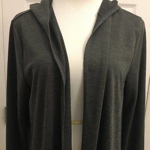 Cool Melon Black Drape cardigan Open front, hoodie